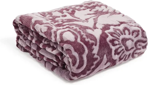 Miniatura 59 de Vera Bradley Manta de felpa de forro polar Botánico Paisley Rosa