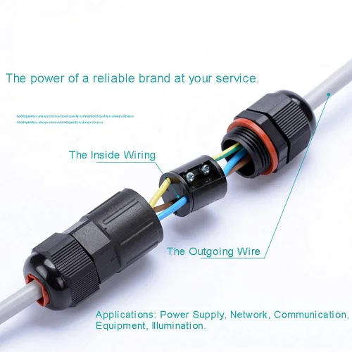 Miniatura 4 de 2 cajas de conexiones eléctricas impermeables IP68 para exteriores, conectores de cable subterráneo, cajas de conexiones para cables de 2 o 3 pines