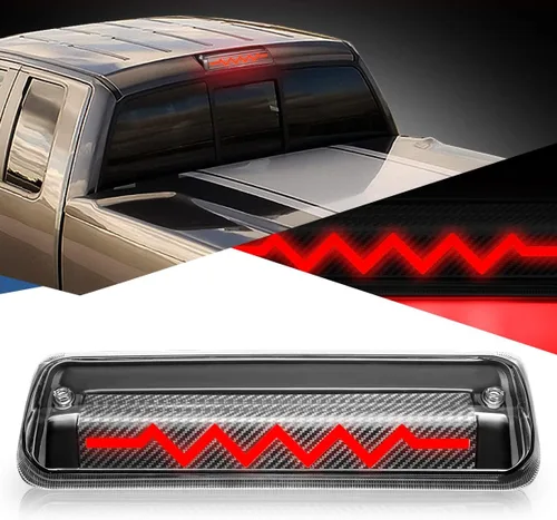 Miniatura 8 de Auto Dynasty Luz de freno secuencial con aspecto de fibra de carbono, 3ª tercera luz de freno compatible con Ford F-150 2007-2010 Explorer