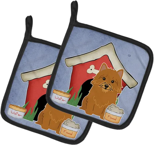 Miniatura 22 de Caroline's Treasures BB2894PTHD Dog House Collection Chow Chow Chow - Par de soportes para ollas, 7.5HX7.5W, multicolor 4-Azul