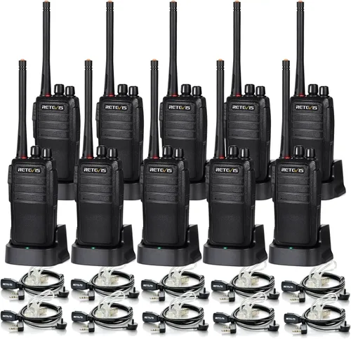 Miniatura 10 de Retevis Walkie Talkies RT21 para adultos, radios de 2 vías Walkie Talkies de largo alcance, radios portátiles FRS bidireccionales con auriculares