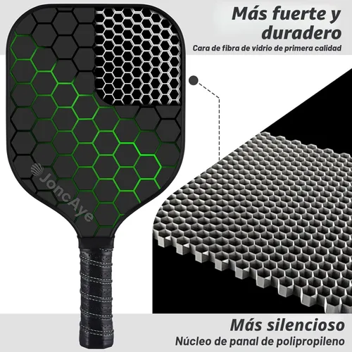 Miniatura 3 de JoncAye Pickleball Paddles Set of 4 or 2, USAPA Approved Fiberglass Rackets with Outdoor Indoor Balls, Bag, Overgrip, Lightweight for Family