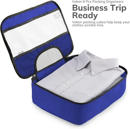Miniatura 4 de 6 Set Packing Cubes for Suitcases, Travel Organizer Bags for Carry on Luggage, Veken Suitcase Organizer Bags Set for Travel Essentials Travel