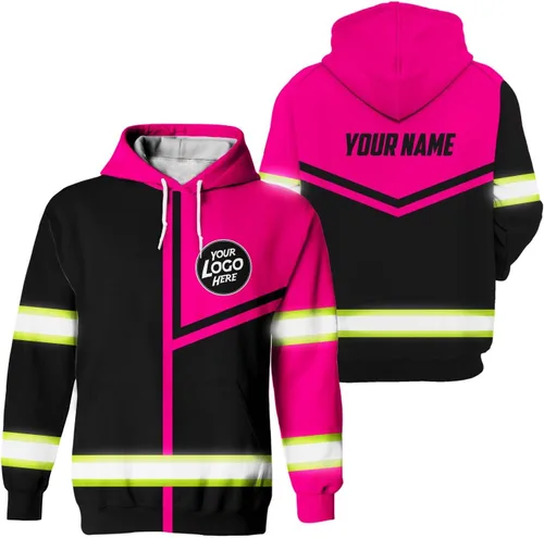 Miniatura 23 de Empresa, Equipo Uniforme Camisa de Alta Visibilidad para Hombres Camisa de Seguridad Logotipo Personalizado Nombre con Cintas Reflectantes AMZ02