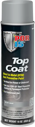 Miniatura 10 de POR-15 Pintura en aerosol de capa superior, pintura directa al metal, brillo a largo plazo y retención de color, 15 onzas líquidas, transparente