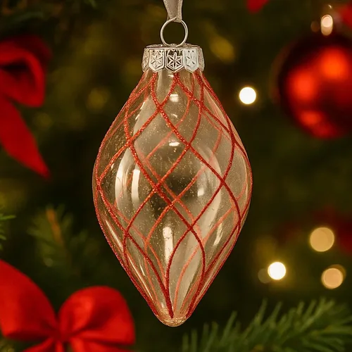 Miniatura 10 de Paquete de 28 adornos navideños de bolas rojas y doradas para decoraciones de árbol - Juego de bolas de plástico irrompibles, carámbanos y copos