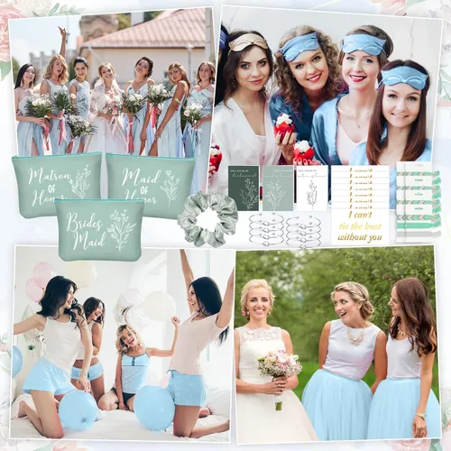 Miniatura 6 de 48 piezas de 8 juegos de regalos de propuesta de dama de honor, regalos a granel de boda Will You Be My Maid of Honor Matron of Honor, bolsas