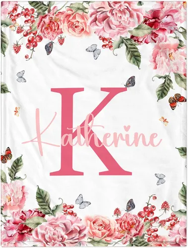 Miniatura 26 de Manta de Bebé Personalizada para Niñas, Manta de Bebé Personalizada con Nombre Súper Suave Mantas con Nombre Personalizado para Niños, Mantas