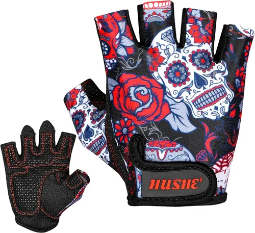 Hushe' Guantes de levantamiento de pesas, guantes de entrenamiento, guantes de gimnasio, guantes de ciclismo para mujeres, para gimnasio, fitness,