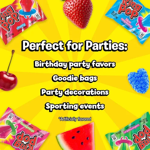 Miniatura 6 de Ring Pop - Paquete variado de piruletas individuales envueltas para el regreso a clases a granel – 20 piruletas con sabores surtidos – Dulces