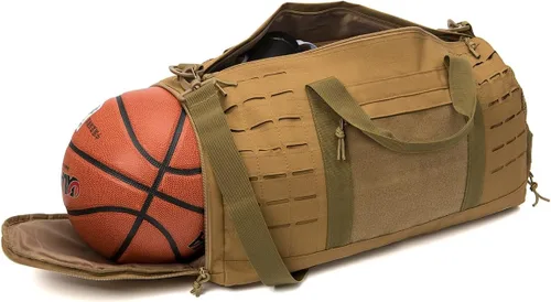 Miniatura 27 de QT&QY Bolsa táctica militar de 40 litros para hombre, bolsa de gimnasio, bolsa de viaje, bolsa de entrenamiento con compartimento para zapatos