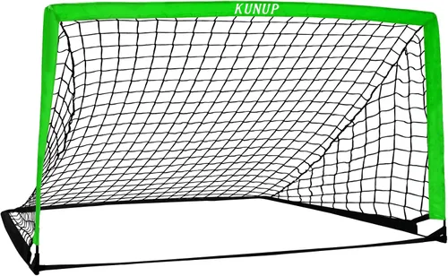 Miniatura 11 de Portería de fútbol portátil de 5 x 3, 6 x 4, 9 x 5 pies, para patio trasero, red de práctica de fútbol plegable con bolsa de transporte para niños