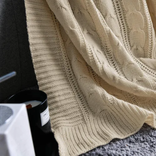 Miniatura 3 de jinchan - Manta ligera de punto trenzado tipo suéter, regalo para todo el año, para interiores y exteriores, para viajes, para sofá, cama, sillón