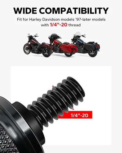 Miniatura 4 de Amazicha - Tornillo de montaje con tapa para perno de asiento para Harley Davidson, compatible con guardabarros 1997-2024