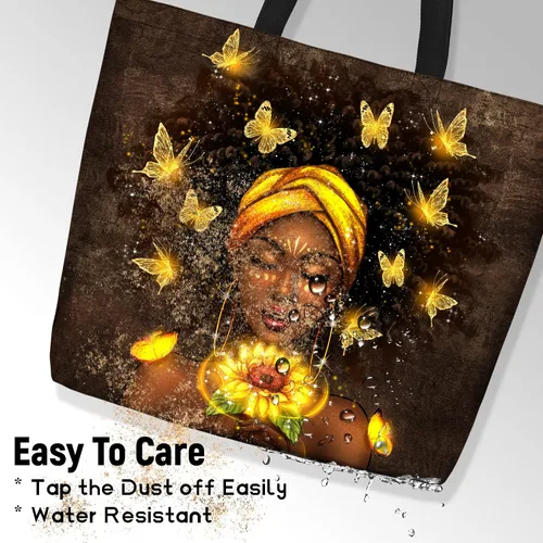 Miniatura 3 de Bolsos de mano afroamericanos para mujer, bolso de arte negro Afro Black Girl Magic Satchel bolsos para gimnasio, escuela, viajes