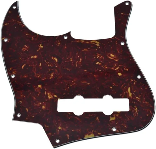 Miniatura 9 de KAISH Lefty 4 cuerdas J Bass estilo Golpeador zurdo Bass Pick Guard Scrach Plate para USA/México Jazz J Bass Negro 3 capas