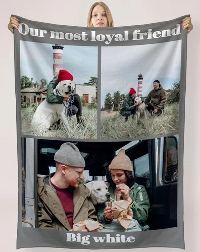 Miniatura 13 de Manta personalizada con foto y texto, manta personalizada de collage de imágenes y texto, manta de fotos suave regalo para Navidad, papá, mamá, 2