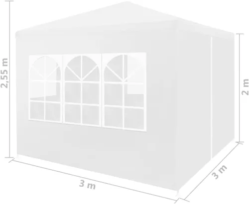 Miniatura 7 de Toldo desplegable, toldo con paredes laterales, kiosco para parrilla, tienda de campaña de 9 pies 10 pulgadas x 9 pies 10 pulgadas, color blanco