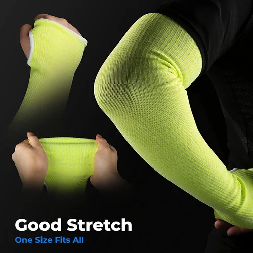 Miniatura 4 de OriStout Mangas de jardinería resistentes a cortes con orificio para el pulgar, verde, 2 pares, mangas protectoras para brazo para trabajo