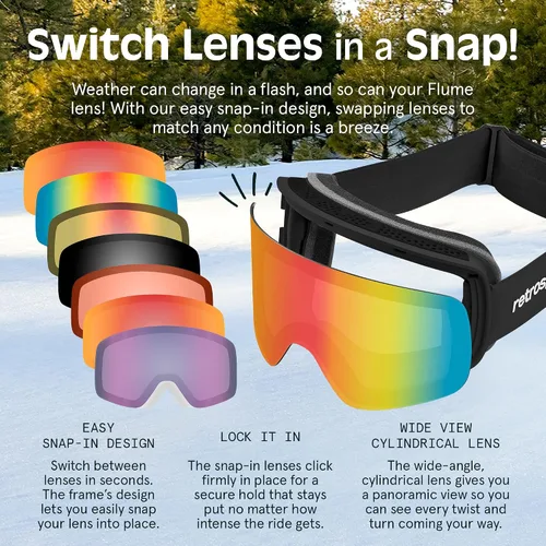 Miniatura 5 de Retrospec Flume Ski Goggles for Men and Women UV Protection