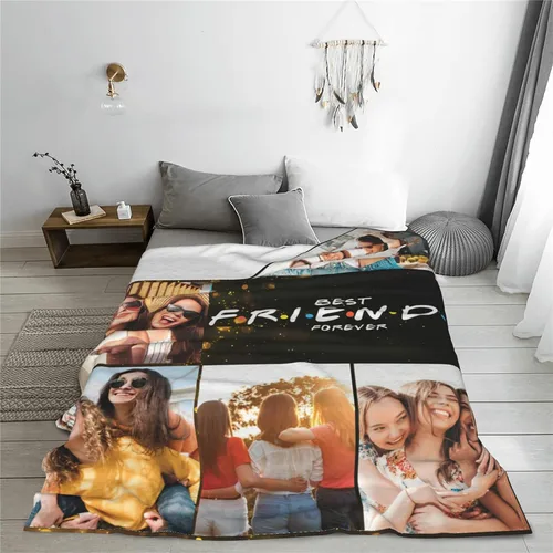 Miniatura 7 de Manta de mejores amigos con fotos, manta personalizada con fotos, manta de fotos, regalos para cumpleaños, BBF, hermana de mejores amigos, fotos 6