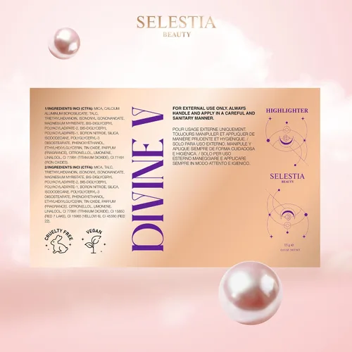 Miniatura 9 de SELESTIA BEAUTY Maquillaje iluminador en polvo – Divine V – Brillo radiante para todos los tonos de piel, fácil de aplicar, 0.53 oz