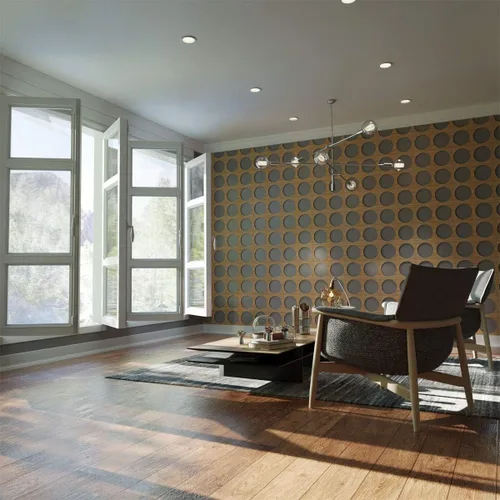 Miniatura 19 de Ekena Millwork WALW08X08X0375WEMWA Wembley Paneles de pared decorativos de 3/8 pulgadas en T, 7 3/8 pulgadas de ancho x 7 3/8 pulgadas de alto, nogal