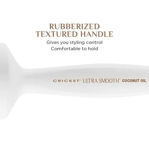Miniatura 6 de Cricket Cepillo térmico de coco ultra suave, barril de cerámica de 1.5 pulgadas, aceite de coco y queratina, cerdas antiestáticas resistentes al