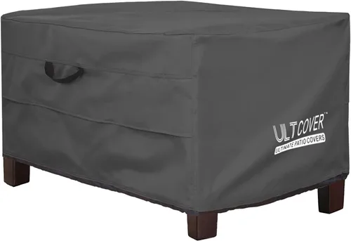 Miniatura 8 de ULTCOVER Cubierta otomana impermeable para patio, rectangular, para exteriores, tamaño 26 pulgadas de largo x 20 pulgadas de ancho x 18 pulgadas