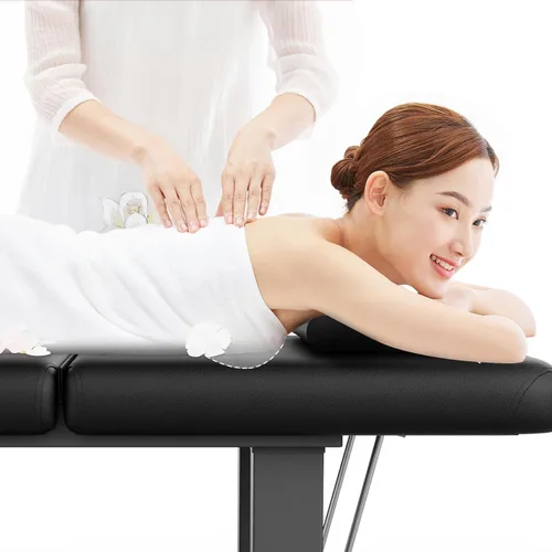 Miniatura 11 de Mesa de masaje estacionaria resistente con pecho abierto y reposacabezas para mesa de tratamiento, mesa de terapia física, cama de masaje facial