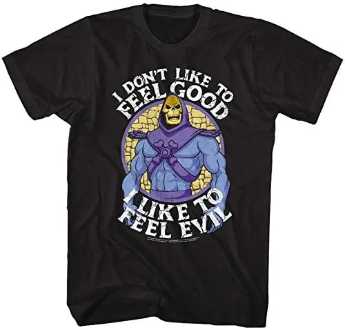 Masters of The Universe Sci-Fi - Camiseta gráfica de manga corta para adultos, diseño de esqueleto, de los años 80, Negro -