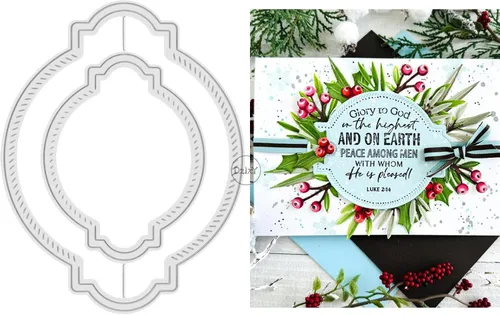 Miniatura 8 de DzIxY One Cloud Border Label Troqueles de corte de metal para kit de fabricación de tarjetas, troqueles de papel de gofrado, plantillas de máquina 6