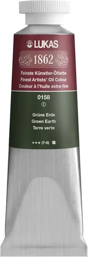 Miniatura 128 de Lukas 1862 Pintura al Óleo para Artistas Profesionales - Colores Tierra Amarillentos, 37 mL - Juego de 4 - Destacada Resistencia a la Luz, Sin