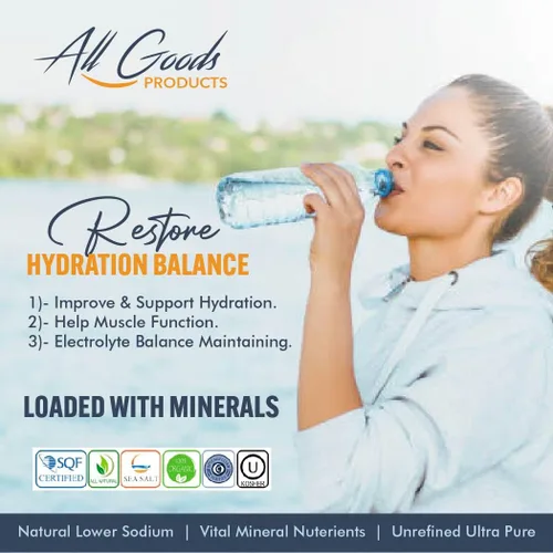 Miniatura 5 de All Goods - Sal marina mineral – 16 onzas de grano grueso, 100% natural, cosechada a mano, rica en más de 90 minerales esenciales, 30% menos