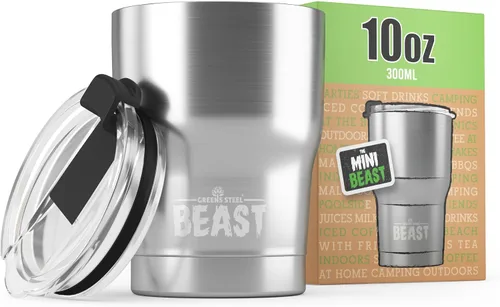 Miniatura 85 de Beast Vaso Térmico de 30 oz de Acero Inoxidable con Aislamiento al Vacío para Café y Hielo de Doble Pared Termo de Viaje (Rojo Arándano)