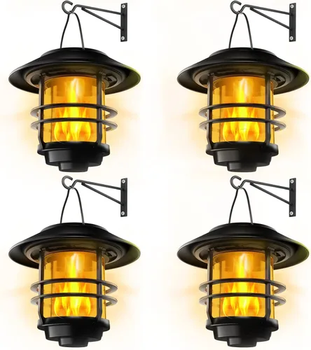 Miniatura 12 de Otdair Linternas solares al aire libre impermeables, 2 unidades, con encendido/apagado automático, luces solares colgantes para exteriores