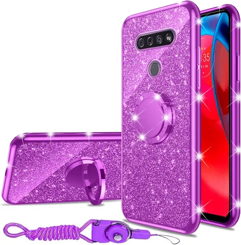 Miniatura 16 de nancheng Bonita funda de teléfono con purpurina para LG Velvet 5G (LM-G900)/LG Velvet 5G UW Lujo Brillante Suave TPU Anti arañazos Anti-caída Oro