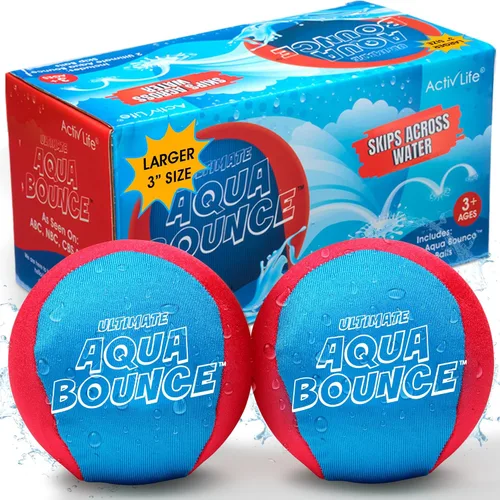 Miniatura 12 de Activ Life Ultimate - Paquete de 2 pelotas de salto de agua más grandes de 3 pulgadas, pelotas rebotadoras para diversión en la piscina y la playa