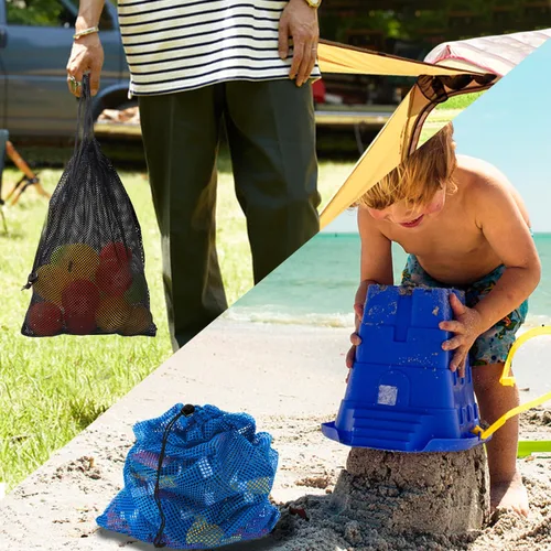 Miniatura 7 de GSE Games & Sports Expert Bolsa de malla con cordón para béisbol, pelotas de pickleball, pelotas de golf, gimnasio, equipo de natación, lavandería