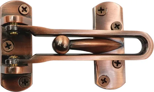 Miniatura 2 de LBY Paquete de 2 cerraduras de puerta de seguridad para el hogar, cerradura de barra oscilante resistente, cerradura de barra oscilante en U