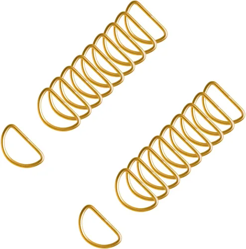 Miniatura 14 de 20 piezas de anillos en D de 1" (25mm) soldados de metal fuerte bronce semi-circular para collares de mascotas, hardware, bolsas, anillo de hebilla