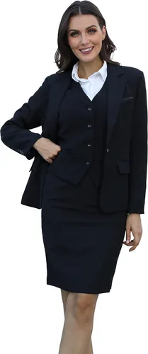 Miniatura 6 de V VOCNI - Chaleco con 4 botones y cuello en V para mujer