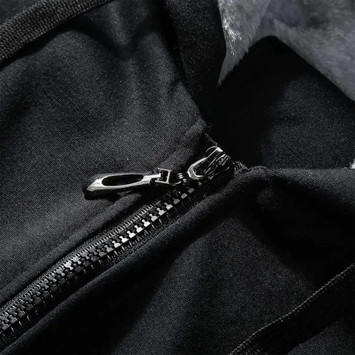 Miniatura 6 de SCODI Sudaderas con capucha para hombre, forro polar pesado, cremallera completa, forro de sherpa grueso, chaqueta con capucha