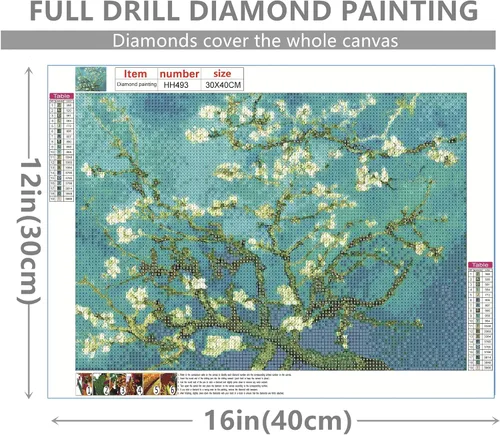 Miniatura 7 de YAYOU 2 kits de pintura de diamantes 5D, pintura de paisaje de fama mundial, pintura de diamantes por números, para decoración de pared, 12 x 16