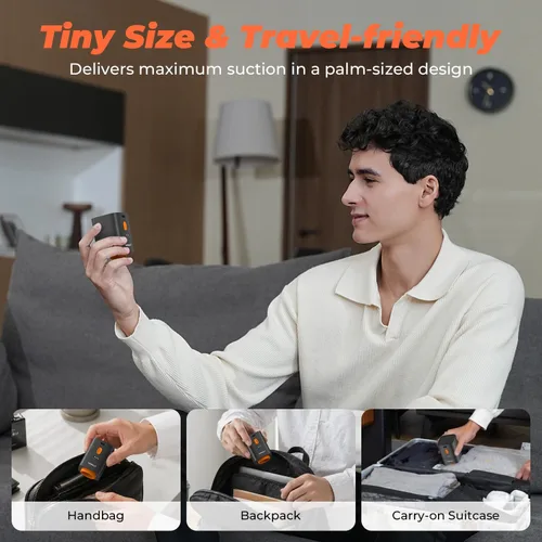 Miniatura 3 de WANALIT Bolsas de almacenamiento al vacío de viaje con bomba eléctrica recargable, bolsas de compresión de ahorro de espacio, bolsa de sellado al