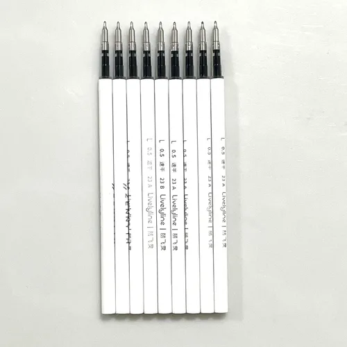 Miniatura 2 de sencoo Paquete de 10 bolígrafos de tinta de gel negra de 0.020 in de repuesto para bolígrafos retráctiles
