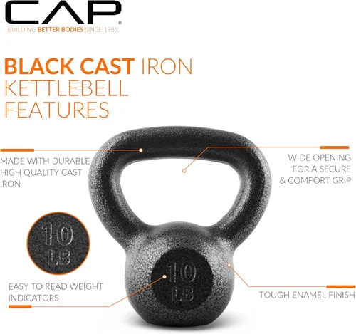 Miniatura 3 de CAP Barbell Cast Iron Kettlebell - Singles and Sets, Multiple Weight Choices