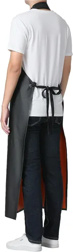 Miniatura 6 de Delantal impermeable de vinilo de goma, 43' para lavavajillas/cocina, resistente a químicos MD006-Negrorojo Rojo- negro