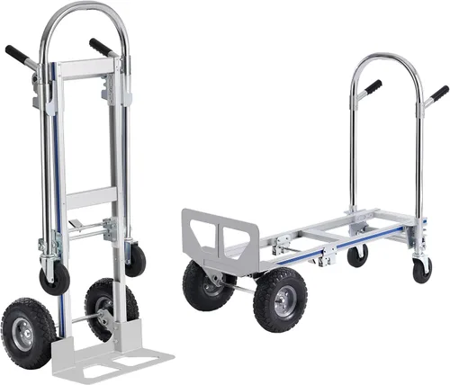 Miniatura 11 de VEVOR Camión de Mano Plegable y Dolly, Capacidad de 275 Libras, Carro Plegable de Aluminio, Carrito de Equipaje de Alta Resistencia con Mango
