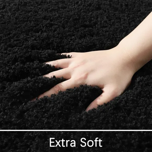 Miniatura 2 de LOCHAS Alfombra de baño de 24 x 17 pulgadas, de microfibra suave, gruesa y absorbente, lavable a máquina, alfombra de baño antideslizante de felpa
